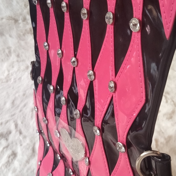 Madison K Bustier Handbag Live Life Fun Diamond Bedazzled - Picture 7 of 12